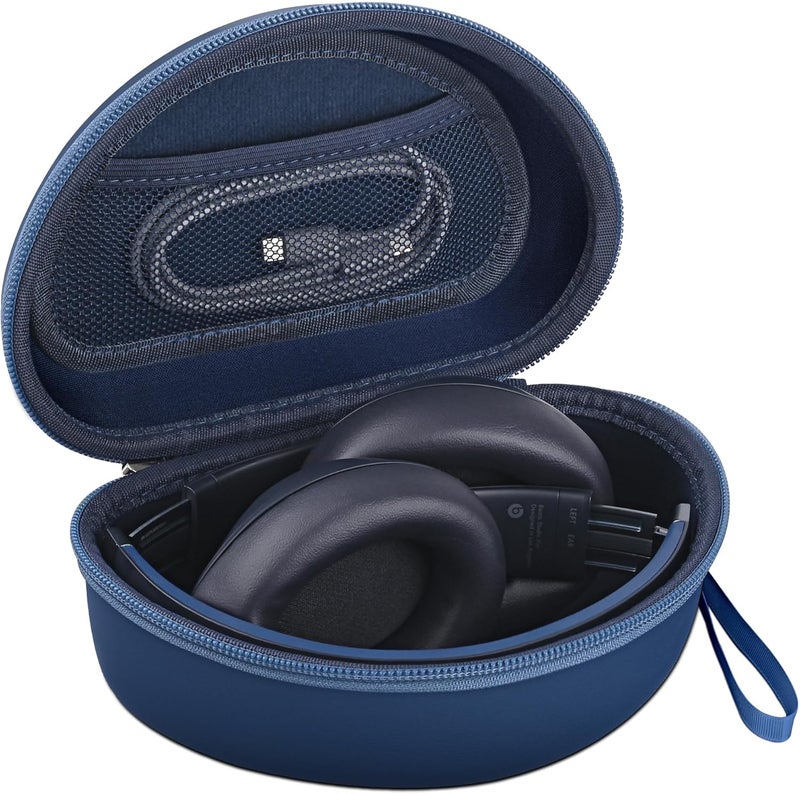 stukcaze Hard Headphone Case for Beats Solo 4, Studio Pro, Solo 3, Studio 3, Solo 2,Over Ear Headphone Carrying Case with Storage Cable Bag Strap for Travel (Blue) - Image 1